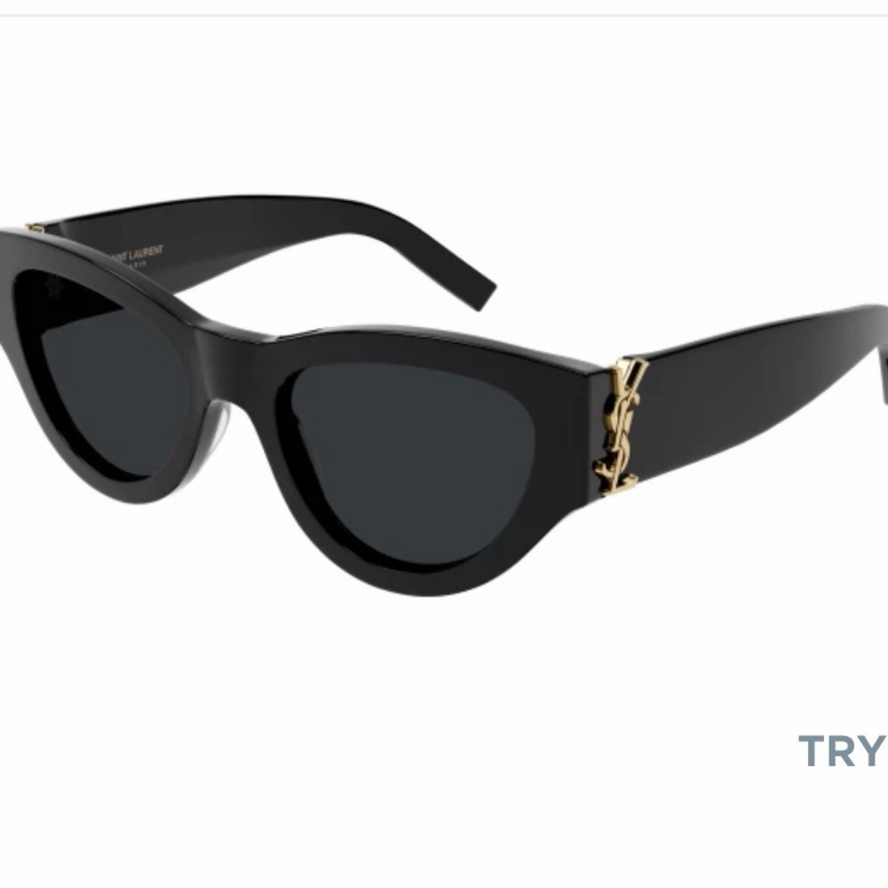 Saint Laurent Black and Gold Sunglasses